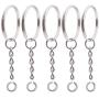 KINJOEK 600 PCS 1 Inch 25mm Key Chain Rings, Metal Split Keychain Ring Parts Nickel Plated Chain Silver Key Ring with Open Jump Ring, Connector Accessories for DIY Key Rings