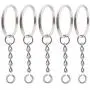KINJOEK 400 PCS 1 Inch 25mm Key Chain Rings, Metal Split Keychain Ring Parts Nickel Plated Chain Silver Key Ring with Open Jump Ring, Connector Accessories for DIY Key Rings KINJOEK 400 PCS 1 Inch 25mm Key Chain Rings, Metal Split Keychain Ring Parts Nickel Plated Chain Silver Key Ring with Open Jump Ring, Connector Accessories for DIY Key Rings