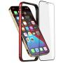 Slim Thin Phone Case Compatible with iPhone 12 Pro Max, Metal Bumper Cover with Soft TPU Inner [No Signal Interference][Support Wireless Charging] Compatible for iPhone 12 Pro Max, Red