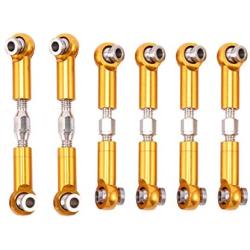 NINGWANG for WLtoys Upgrade Metal Adjustable Rods A959B A969 A979 K929 RC Car Parts,Yellow