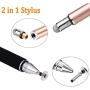 Mixoo Capacitive Stylus Pen, Disc & Fiber Tip 2 in 1 Series, High Sensitivity and Precision, Universal for ipad, iPhone, Tablets and Other Touch Screens, Model: Rose Gold
