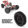 T best Motor Pinion Gear, 27T 1:14 Scale Remoted Control Crawler Car Motor Pinion Gear RC Vehicle Spare Upgrade Parts for Wltoys 1/14 144001
