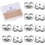 BEADNOVA 925 Sterling Silver Earring Backs for Studs Locking Earring Backs Hypoallergenic Earring Backings Replacement Secure Earring Backs for Posts (12 Pieces) BEADNOVA 925 Sterling Silver Earring Backs for Studs Locking Earring Backs Hypoallergenic Earring Backings Replacement Secure Earring Backs for Posts (12 Pieces)