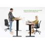 FAMISKY Dual Motor Adjustable Height Electric Standing Desk, 48 x 24 Inches Stand Up Home Office Desk with Splice Tabletop, Black Frame/Walnut Top FAMISKY Dual Motor Adjustable Height Electric Standing Desk, 48 x 24 Inches Stand Up Home Office Desk with Splice Tabletop, Black Frame/Walnut Top