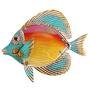 Liffy Metal Fish Wall Decor Bathroom Glass Art Orange Hanging Garden Decorations for Patio, Pool or Porch