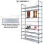 Camabel 10 Tiers Shoe Rack Stackable Narrow Expandable For 60 Pairs Shoe Non-Woven Fabric Shoe Storage Organizer Cabinet Tower Shelf Space Saving DIY Assembly No Tools Required Hold High Heeled Flat