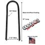 Urbalabs 12'' Inch Rebar Trampoline Stakes Extra Heavy Duty Metal Steel High Wind Ground Anchors 3/8 Inch Round Chisel Point Tips Universal Size Anti Rust in Black