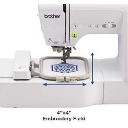 Brother SE600 Sewing and Embroidery Machine, 80 Designs, 103 Built-In Stitches, Computerized, 4'' x 4'' Hoop Area, 3.2'' LCD Touchscreen Display, 7 Included Feet