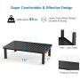Monitor Stand Riser - 3 Height Adjustable Monitor Stand for Laptop, Computer, iMac, PC, Printer, Desktop Ergonomic Metal Monitor Riser Stand with Mesh Platform for Airflow 2 Pack by HUANUO