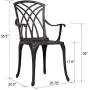 Nuu Garden 5-Piece Table Set with Umbrella Hole All-Weather Outdoor Cast Aluminum Dining Set for Patio, Garden, Backyard, Balcony, Lawn, 1 Table and 4 Chairs-Antique Bronze Nuu Garden 5-Piece Table Set with Umbrella Hole All-Weather Outdoor Cast Aluminum Dining Set for Patio, Garden, Backyard, Balcony, Lawn, 1 Table and 4 Chairs-Antique Bronze