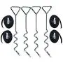 Heavy Duty Trampoline Anchor Kit - with Mental Buckles N Extra Durable Straps- Set of 4 Heavy Duty Trampoline Anchor Kit - with Mental Buckles N Extra Durable Straps- Set of 4
