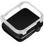 Callancity 44mm Metal Face Cover Plated Platinum Rhinestone White Crystal Diamond Case Compatible for Apple Watch Series 6 5 4 For Men/Women (44MM Platinum) Callancity 44mm Metal Face Cover Plated Platinum Rhinestone White Crystal Diamond Case Compatible for Apple Watch Series 6 5 4 For Men/Women (44MM Platinum)