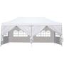 10x20 Ft Pop up Canopy Party Wedding Gazebo Tent Shelter with Removable Side Walls White