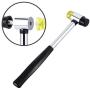 LUCWI Ring Sizer Measuring Tool Set Including Ring Mandrel Metal Ring Sizer Guage Kit Rubber Jewelers Mallet Hammer, Ring Measurement Stick Steel Finger Sizing Measuring Tools Jewelry Making Kit