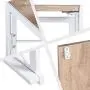 Folding Computer Desk Modern Writing Study Desk Industrial Simple Laptop Table for Home Office Notebook Desk, Oak White