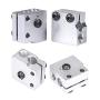 Onyehn 5 pcs/lot Volcano Eruption Heat Block Hot End for 1.75/3mm Filament Aluminium Extruder J-Head Heater Block fit for E3D Volvano Print Head Hot End Heating Block for 3D Printers Part