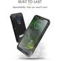 Evocel Motorola Moto G7 Power Case, [Explorer Series Pro] Premium Full Body Case with Glass Screen Protector, Belt Clip Holster, Metal Kickstand for Motorola Moto G7 Power (XT1955), Black