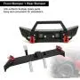 Tbest RC Car Bumper, Metal Front Rear Bumper Spare Parts for SCX10 TRX4 D90 1/10 RC Car Tbest RC Car Bumper, Metal Front Rear Bumper Spare Parts for SCX10 TRX4 D90 1/10 RC Car