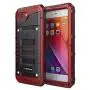 Mitywah Waterproof Case for iPhone 7/8 Plus, Heavy Duty Military Grade Armor Metal Case, Full Body Protective Shockproof Dustproof Strong Rugged Thick Case for iPhone 7/8 Plus, Red