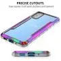 Samsung S20 Case Double Series Military Grade Drop Protection Hybrid Heavy Duty Extreme Protection Clear Sturdy Metal Bumper Case Support Wireless Charging for Samsung S20 6.2'' Rainbow