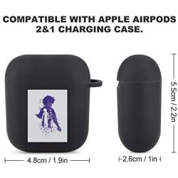 Fated Rivalries PurVersion-Boku No Hero Academia AirPods Case Cover Compatible with Apple AirPods 2 & 1,Full Protective Durable Shockproof Drop Proof Headphone Cases with Keychain