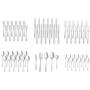 Amazon Basics 65-Piece Stainless Steel Crown Flatware Set, Service for 12