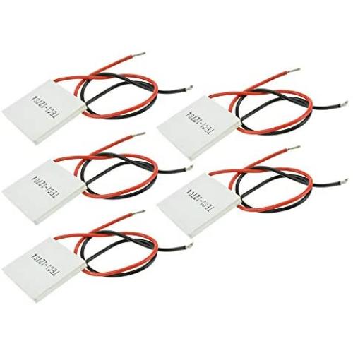 Aideepen 5PCS TEC1-12704 12V 4A Thermoelectric Heatsink Cooler Cooling Peltier Plate Module 30x30mm 36W