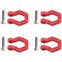 4Pack Mirthobby RC Car Trailer Buckle,Metal Tow Shackle Front Bar Rescue Lock Hook Ring for Axial SCX10 Tamiya CC01 D90 Traxxas 1/10 RC Climbing Crawler Car