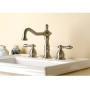 Kingston Brass KS1978AL Heritage Widespread Lavatory Faucet with Metal lever handle, Brushed Nickel