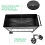Zizin Raised Garden Planter Box with Legs Outdoor Metal Elevated Garden Bed On Wheels Apartment Vegetables Herb Kit,40''×15'' Black