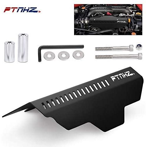 PTNHZ Aluminum Pulley Cover Belt Relacement For Subaru Impreza 02-14 WRX and 04-on STI 04-08 Forester(Black)