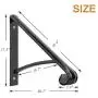 Atemou Single Step Handrail,Black Handrail Railings 1 Step Handrail Metal Wrought Iron Handrail, Handrail Railings for Steps Porch Single Step handrail