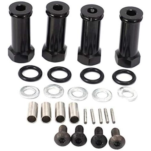 HONG YI-HAT 12mm Lengthen Combiner Wheel Hex Adapters 30mm Extension for WLtoys 144001 12428 A959 RC Car Upgrade Spare Parts Spare Parts (Color : Black)
