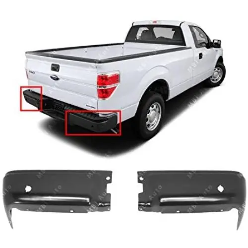BUMPERS THAT DELIVER - Primered, Steel Pair of Left & Right Rear Bumper End Caps for 2009-2014 Ford F-150 w/Park Assist 09-14, FO1102373 BUMPERS THAT DELIVER - Primered, Steel Pair of Left & Right Rear Bumper End Caps for 2009-2014 Ford F-150 w/Park Assist 09-14, FO1102373