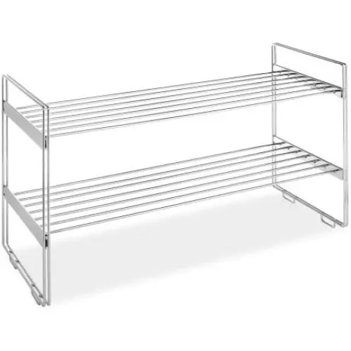 Whitmor 2 Tier Stackable Closet Shelves - Chrome Whitmor 2 Tier Stackable Closet Shelves - Chrome