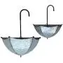 GIFTME 5 Set of 2 Galvanized Metal Umbrella Hanging Wall Planter Flower Holder Indoor or Outdoor Garden Succulent Wall Planter Set GIFTME 5 Set of 2 Galvanized Metal Umbrella Hanging Wall Planter Flower Holder Indoor or Outdoor Garden Succulent Wall Planter Set