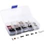 Readytosky RC Car Screws Box Repair Tool Kit 1/10 Scale Bend Body Clips Pins Accessories Set for 1/10 HSP RC Car DIY Kits(270PCS)