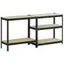 EDSAL URWM184872BK Black Steel Storage Rack, 72'' H x 48'' W x 18'' D