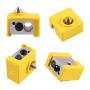 3D Printer Heater Block Silicone Cover, Aokin MK7 MK8 MK9 Silicone Sock for MK7/8/9 3D Printer Hotend Extruder, Creality CR-10, S4, S5, Ender 3, Anet A8, Yellow, 3 Pcs