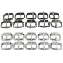 DGOL 20pcs 1 inch Strong Belt Pin Buckle Strap Webbing Roller Buckles Silver and Gunmetal