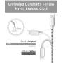 iPhone Charger Cable, MFi Certified Lightning Cable 5 Pack Durable High-Speed iPhone Charger USB A Nylon Braided Cord Compatible with iPhone