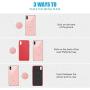 WizGear Mount Metal Plate with Adhesive for Magnetic Cradle-Less Mount -X4 Pack 2 Rectangle and 2 Round (Compatible with Magnetic mounts) (Rose Gold)