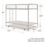 DHP Triple Metal Bunk Bed Frame, White, Twin DHP Triple Metal Bunk Bed Frame, White, Twin