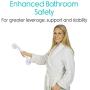Vive Metal Grab Bar (12 Inch) - Balance Handrail Shower Assist - Bathroom, Bathtub Mounted Safety Hand Support Rail - Stainless Steel Wall Mount for Handicap, Bath Handle, Elderly, Disabled, Injury