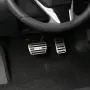 Thenice for 10th Gen Civic Anti-Slip Foot Pedals Aluminum Brake and Accelerator Pedal No Drilling Covers for Honda Civic 2020 2019 2018 2017 -Silver (red logo)