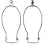 8 Inch Lamp Harp Holder, DIY Lighting Accessories with Saddle and Solid Metal Finial Horn Frame Lampshade Bracket for Table/Floor Lamps Fitting (Silver-2pcs) 8 Inch Lamp Harp Holder, DIY Lighting Accessories with Saddle and Solid Metal Finial Horn Frame Lampshade Bracket for Table/Floor Lamps Fitting (Silver-2pcs)