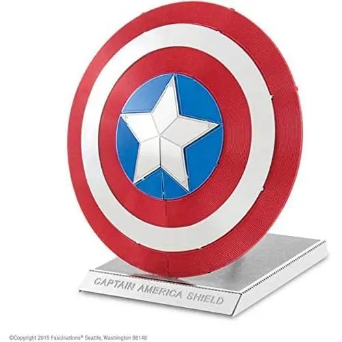 Fascinations Metal Earth Marvel Captain Americas Shield 3D Metal Model Kit Fascinations Metal Earth Marvel Captain Americas Shield 3D Metal Model Kit