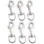 6 Pack Lobster Clasps 3.7 x 1.3 Inches Silver Swivel Clasps, Metal D Ring Hooks for Lanyard & DIY Projects, 3.7 x 1.3 Inches 6 Pack Lobster Clasps 3.7 x 1.3 Inches Silver Swivel Clasps, Metal D Ring Hooks for Lanyard & DIY Projects, 3.7 x 1.3 Inches