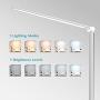 MCHATTE LED Desk Lamp with Wireless Charger, USB Charging Port, Dimmable Eye-Caring Desk Light with 5 Brightness Levels & 5 Lighting Modes, Touch Control, Auto Timer (White)
