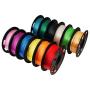 Mika3D 12 in 1 Bright Shine 3D Printer Silk PLA Filament Bundle, Most Popular Colors Pack, 1.75mm 500g per Spool, 12 Spools Pack, Total 6kgs Material with One Bottle of 3D Printer Stick Gift
